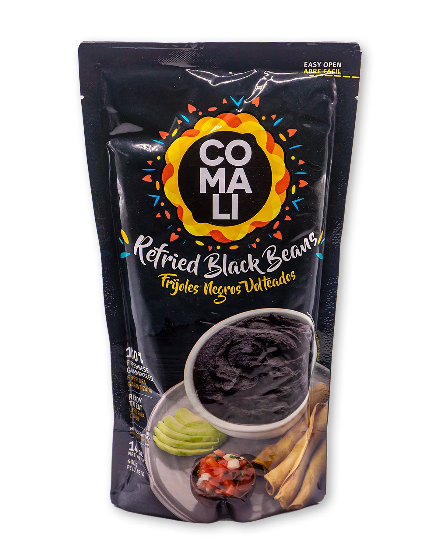 Comali Frijoles Refritos Negros 14 oz